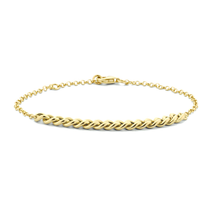 Gold bracelet ladies gourmette 14K