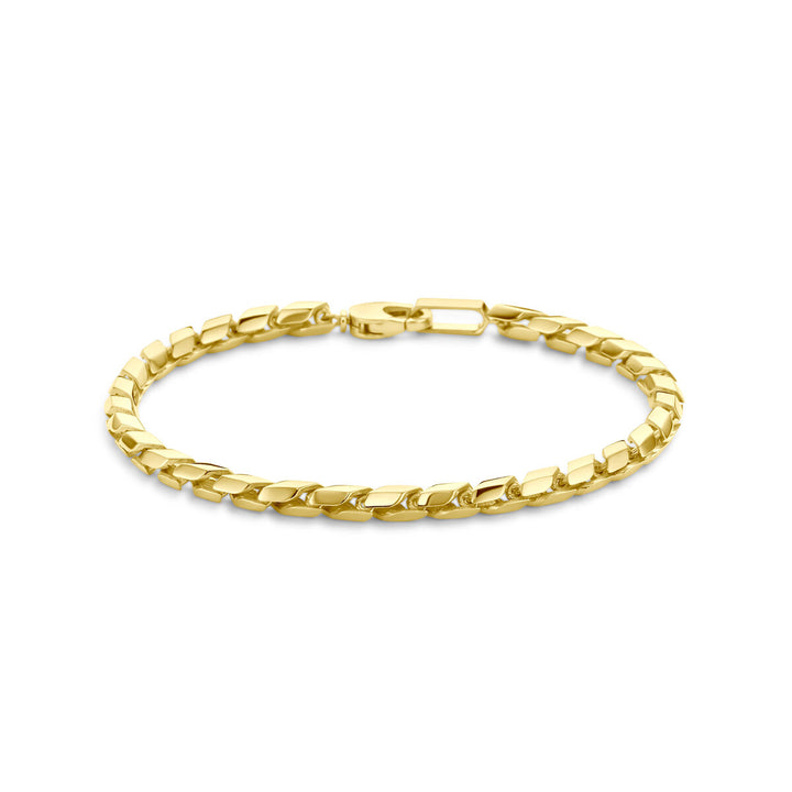 armband 4 mm 21 cm 14K geelgoud