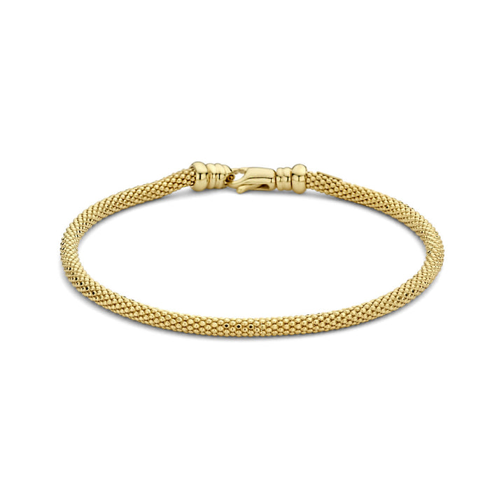 Gold bracelet ladies popcorn 14K