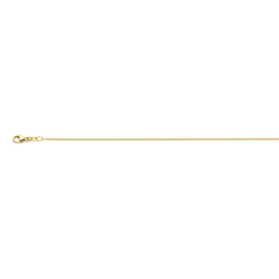 collier gourmette 4-zijdes geslepen 1,0 mm 41 - 43 - 45 cm 18K geelgoud