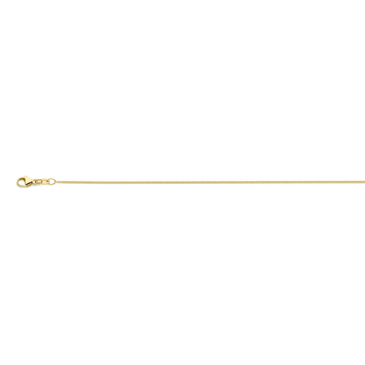 collier gourmette 4-zijdes geslepen 1,0 mm 41 - 43 - 45 cm 18K geelgoud