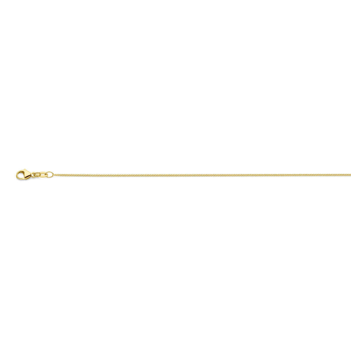 necklace gourmette 4-sided cut 1.0 mm 41 - 43 - 45 cm 18K yellow gold