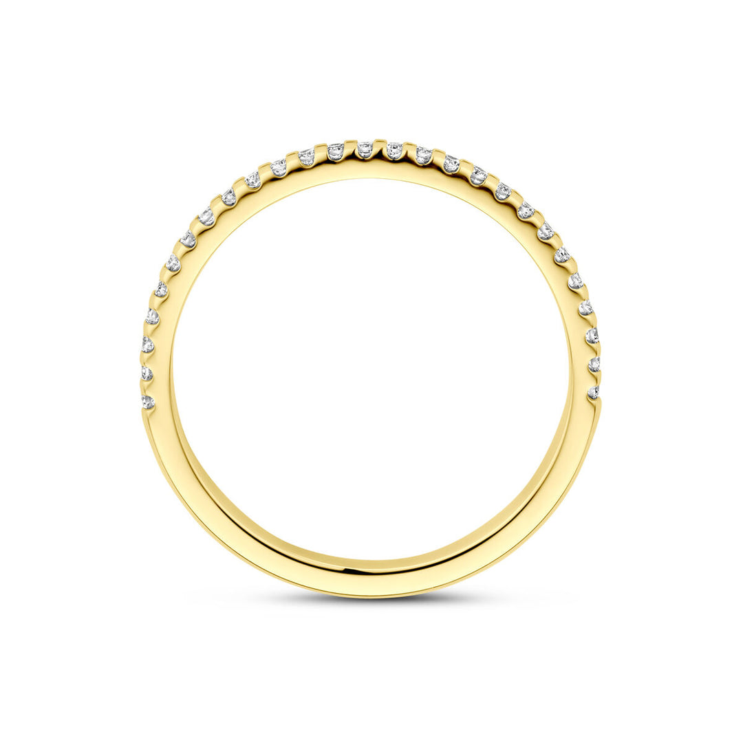 ring lab grown diamant 0.15ct h si 14K geelgoud