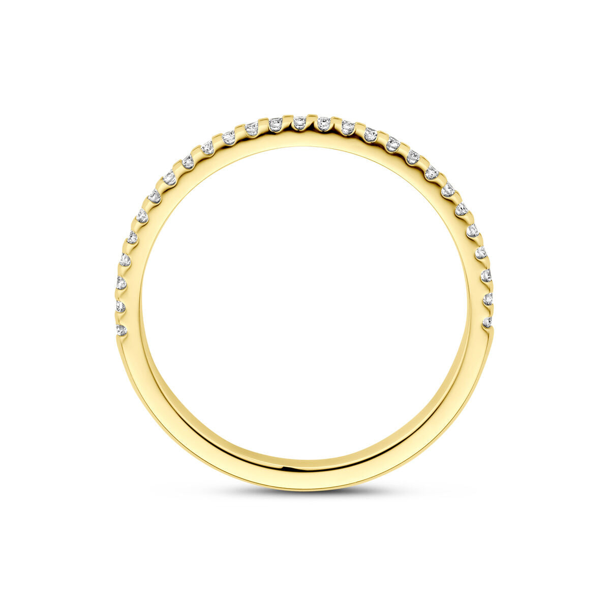 ring lab grown diamant 0.15ct h si 14K geelgoud