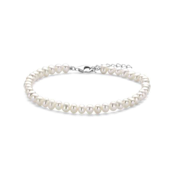 Zilveren dames armband met parels – gerhodineerd 925 zilver