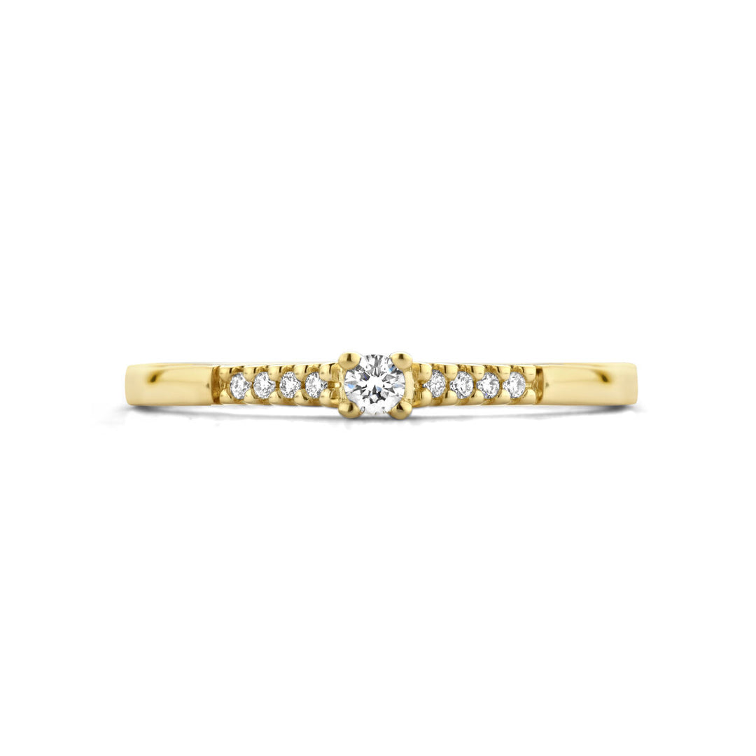 Ring Diamant 0,07 ct h SI 14K Gelbgold