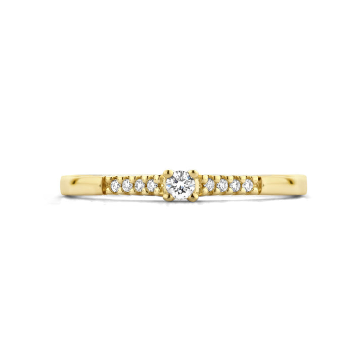 Ring Diamant 0,07 ct h SI 14K Gelbgold