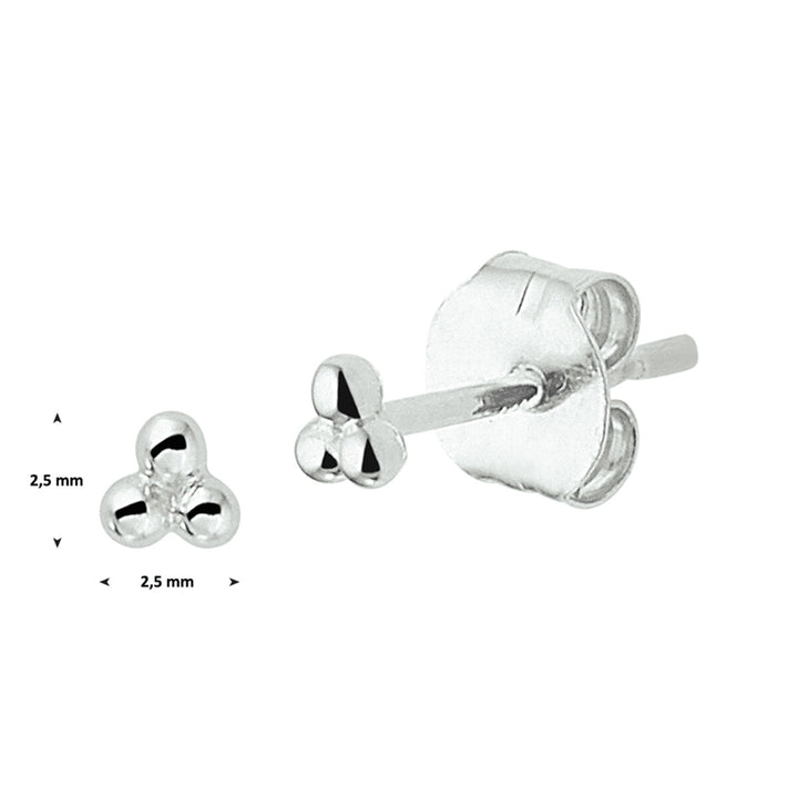 ear studs beads 14K white gold