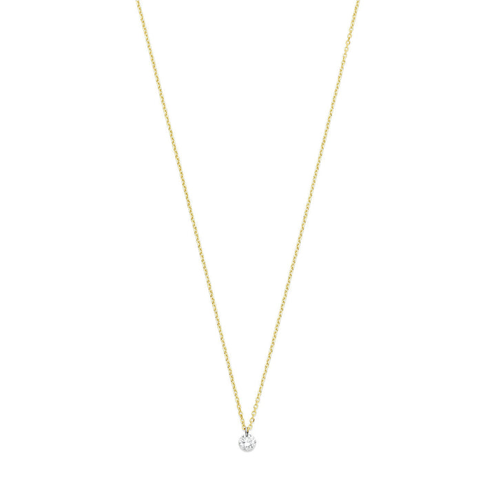 diamond necklace 40 – 42 – 44 cm 0.10ct g si 18K yellow gold