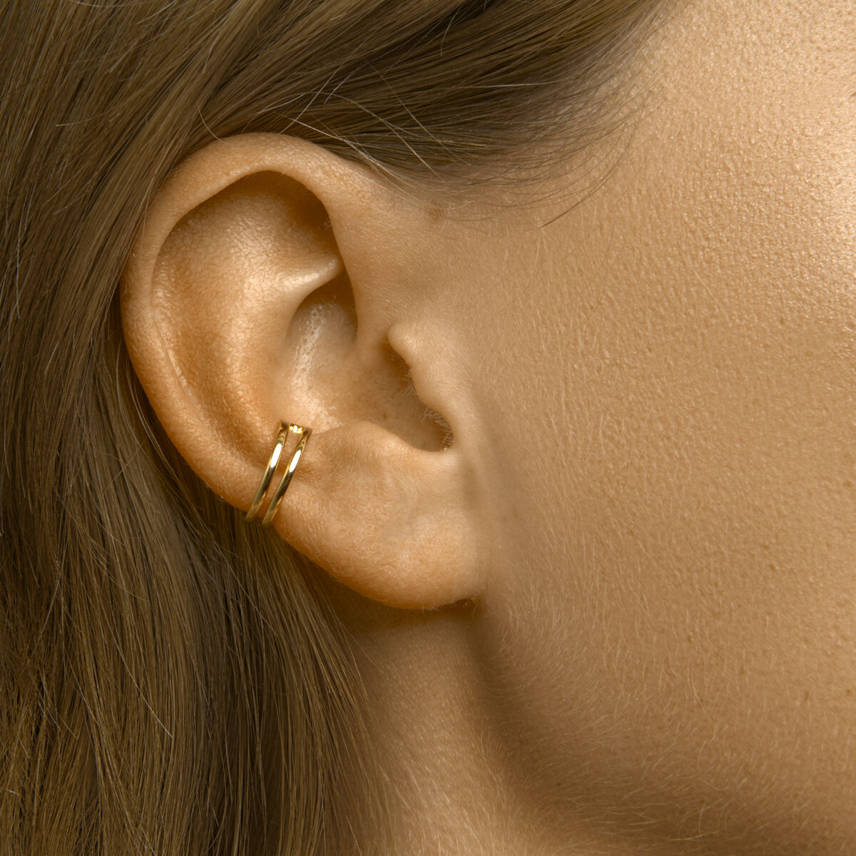 earcuff 1 micron zilver verguld (geel)