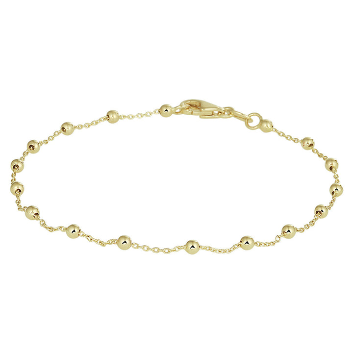 Gold bracelet ladies beads 14K