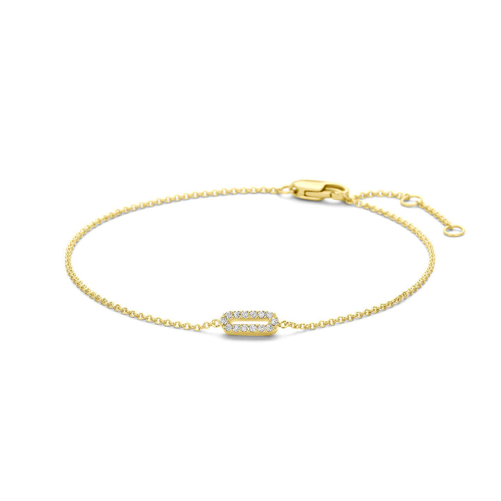 Gouden dames armband met diamant – 14k geelgoud
