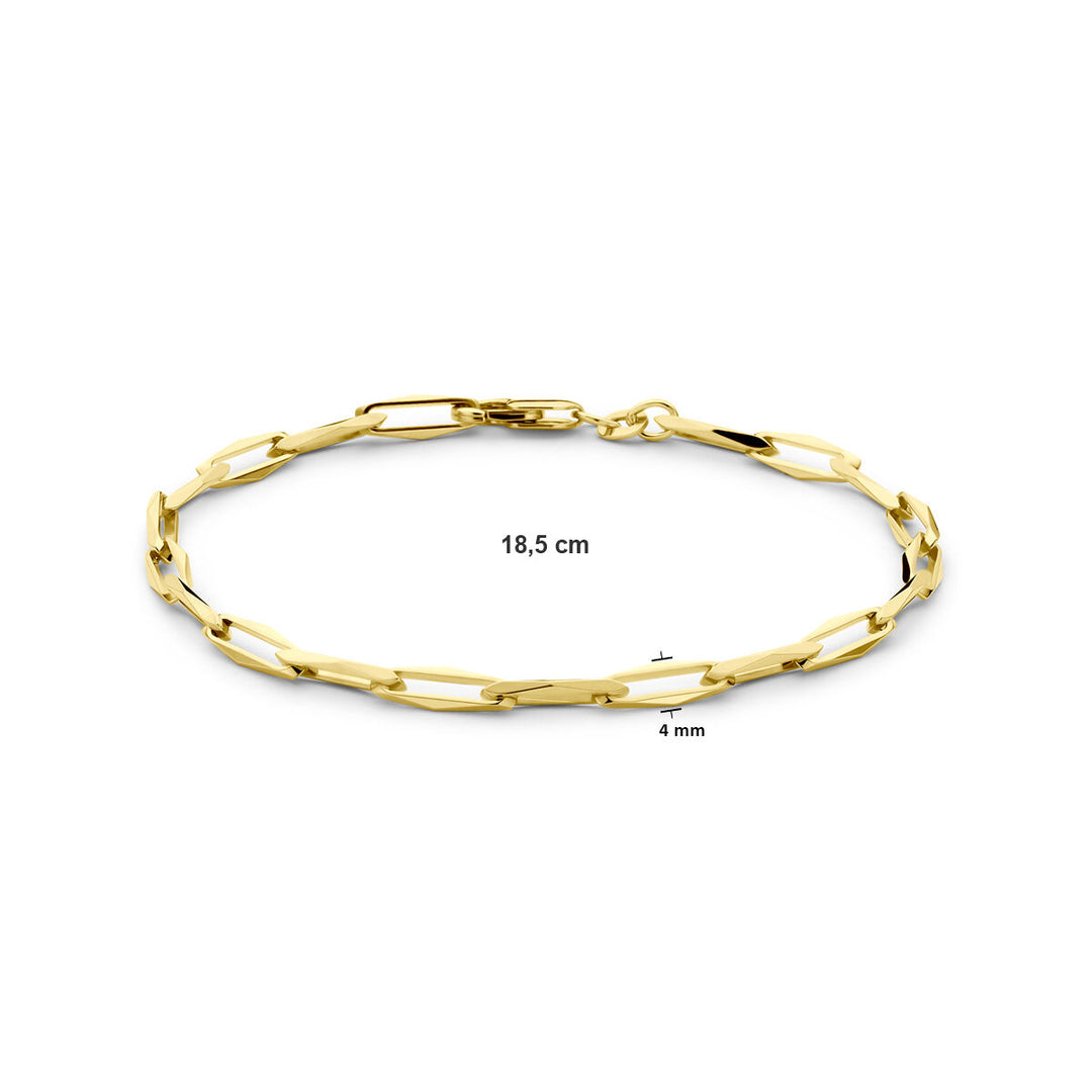armband closed forever 4,0 mm massief 14K geelgoud