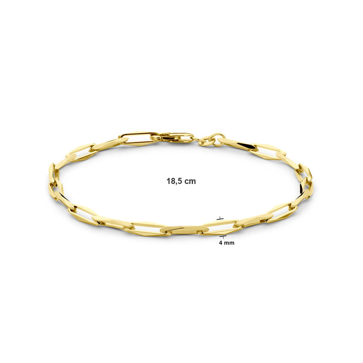 armband closed forever 4,0 mm massief 14K geelgoud
