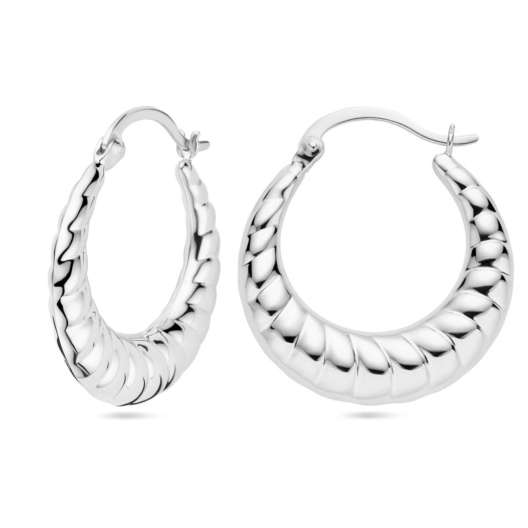 oorringen zilver gerhodineerd