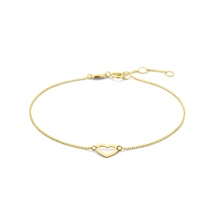 Armband Herz 16,5 - 17,5 - 18,5 cm 14K Gelbgold
