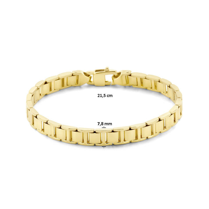 gold bracelet men 7.8 mm solid 14K