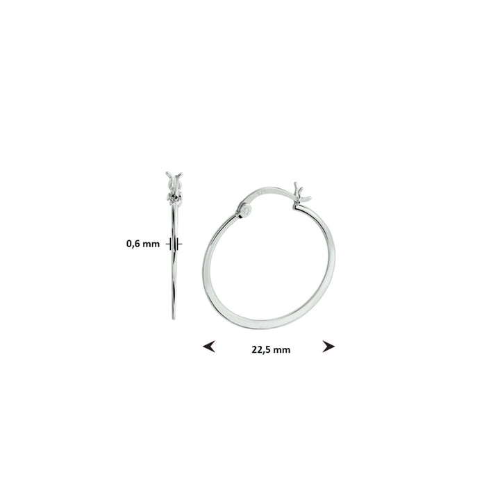 earrings hinge silver rhodium plated