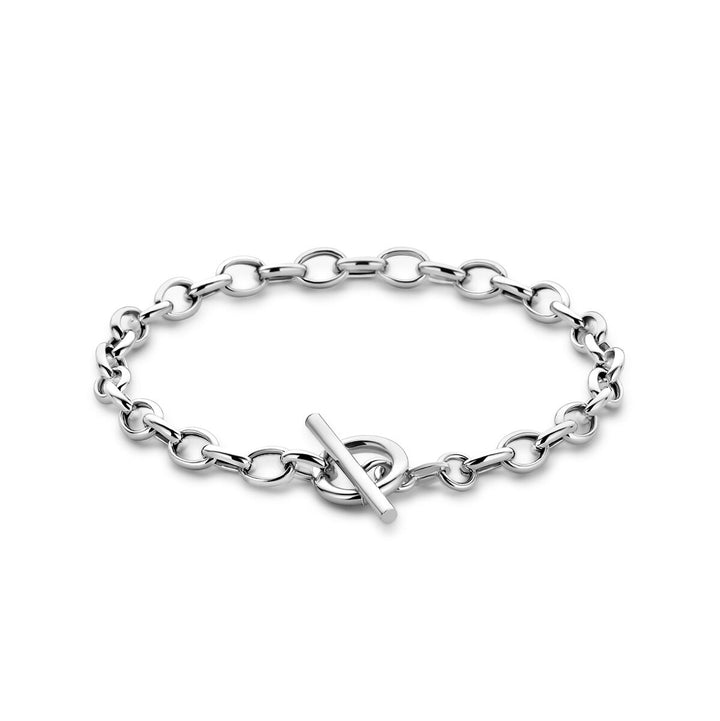 armband marine 5 mm 18,5 cm kapittelslot zilver gerhodineerd