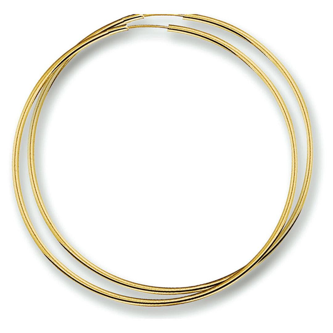 oorringen 1,8 mm ronde buis 14K geelgoud