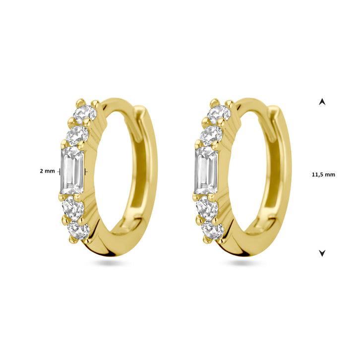Ohrhänger Zirkonia 1 Mikron Silber vergoldet (gelb)
