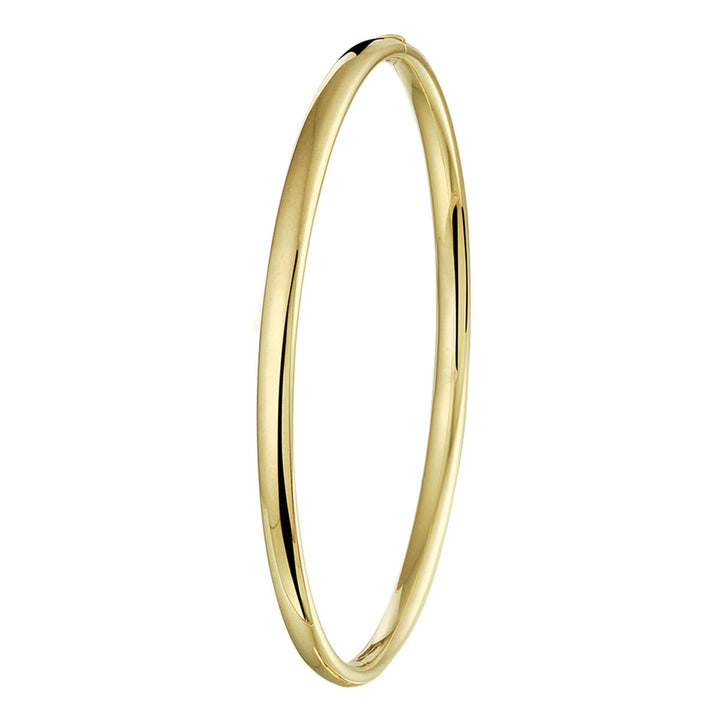 Armreif Scharnier massiv Ovalrohr 4,0 mm Zilgold (Gelbgold mit Silberkern)