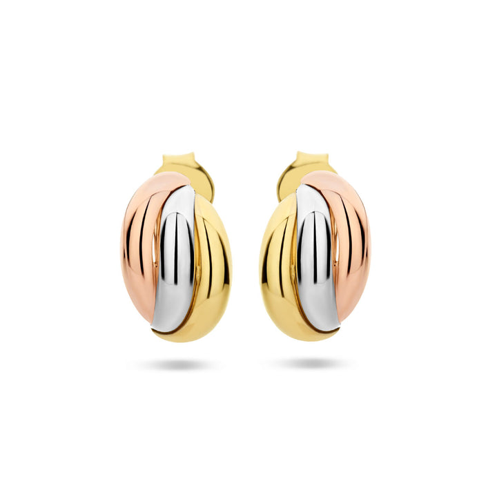 stekeroorringen tri-color 14K tricolor goud