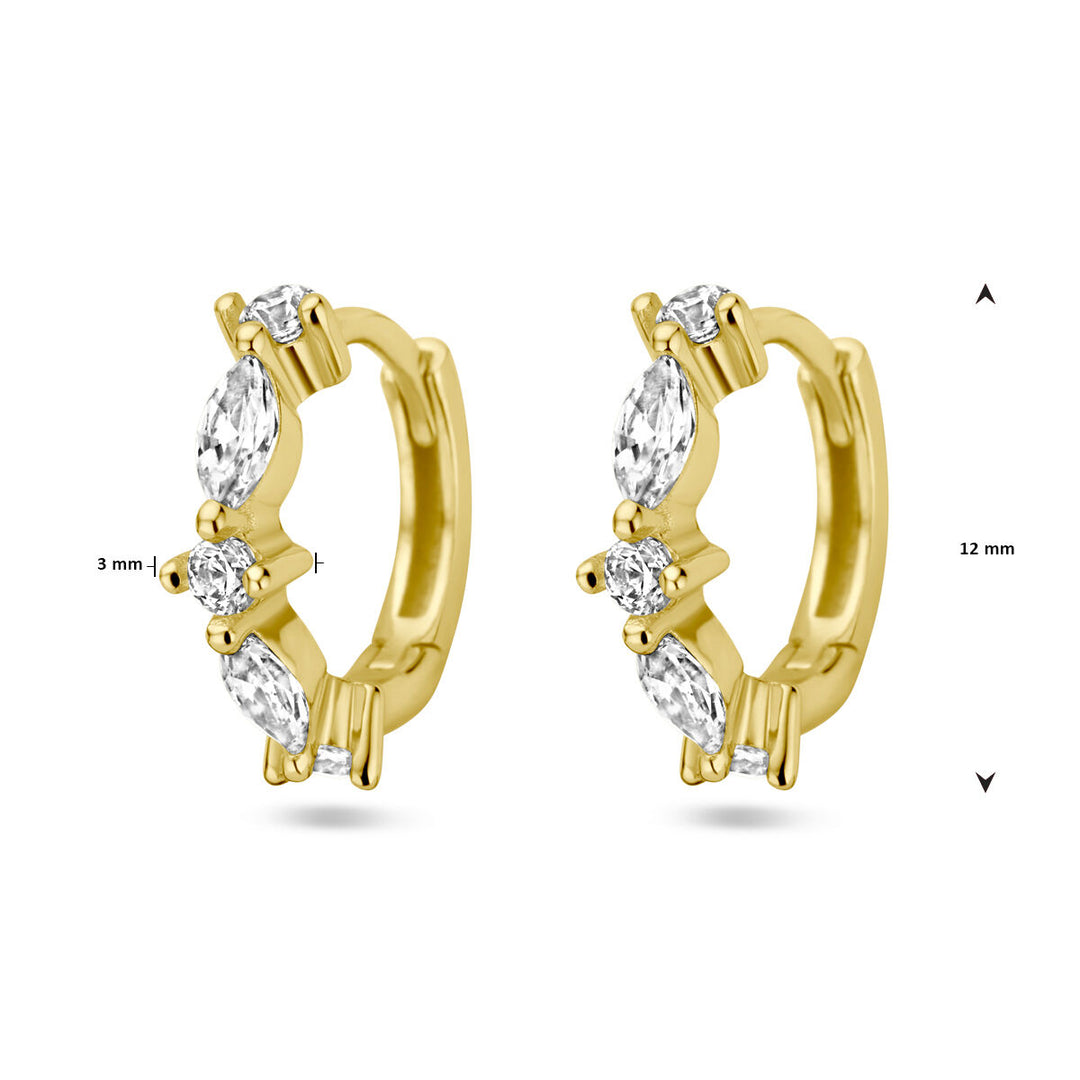 Ohrhänger Zirkonia 1 Mikron Silber vergoldet (gelb)