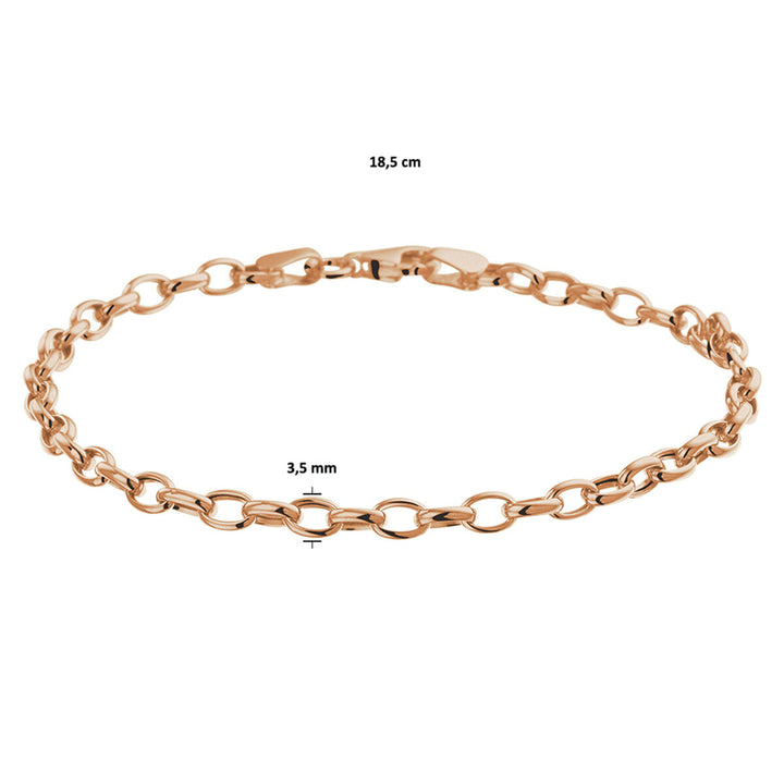 Gold bracelet ladies anchor 14K rose gold