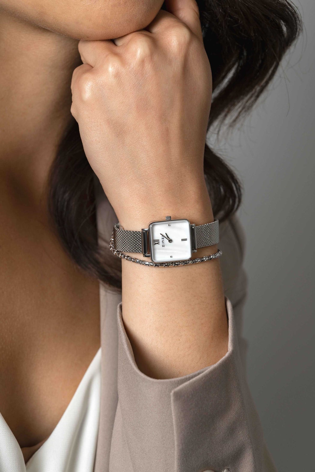 Zinzi zilverkleurig Horloge Staal Ziw1717