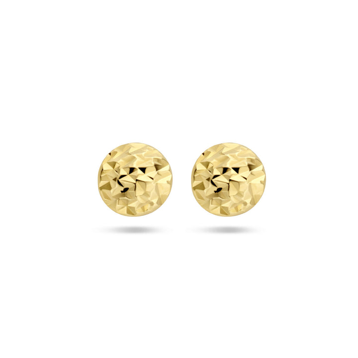 ear studs diamond-plated 14K yellow gold