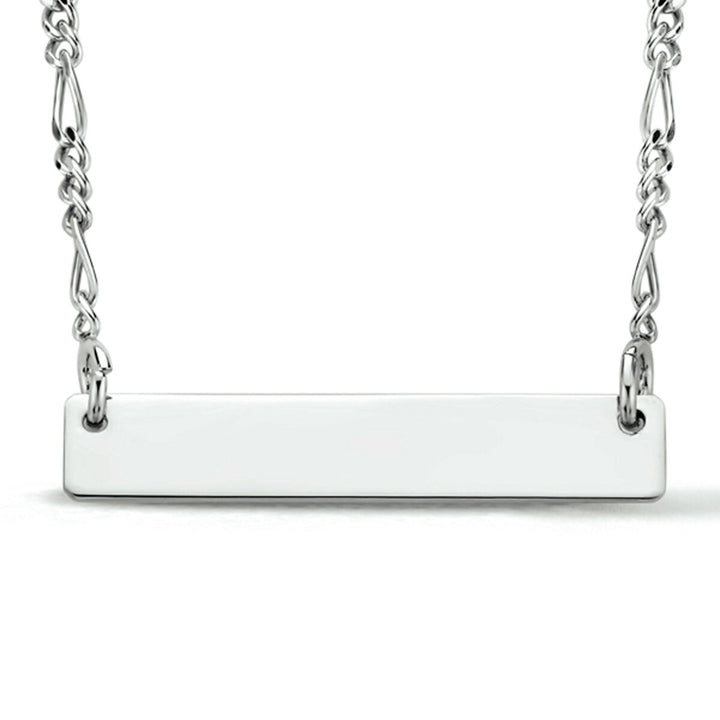 graveercollier plaat 5,0 mm 41 + 5 cm zilver gerhodineerd