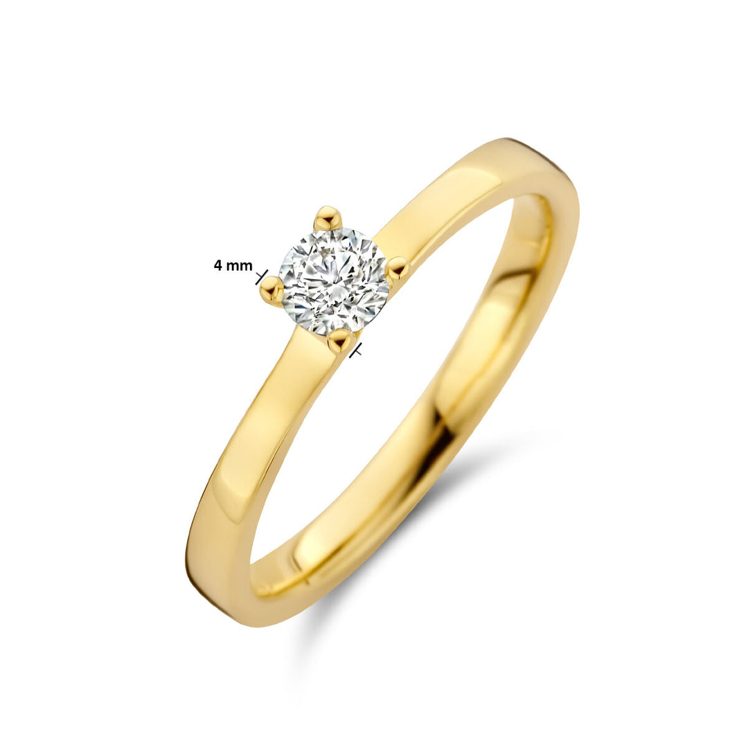 Ring Diamant 0,25 ct h SI 14K Gelbgold