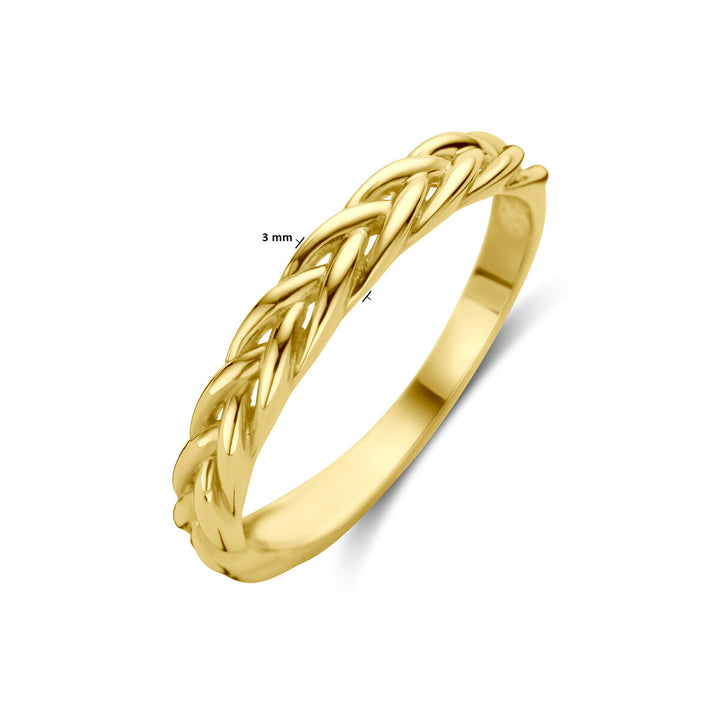 Ring geflochten aus 14K Gelbgold