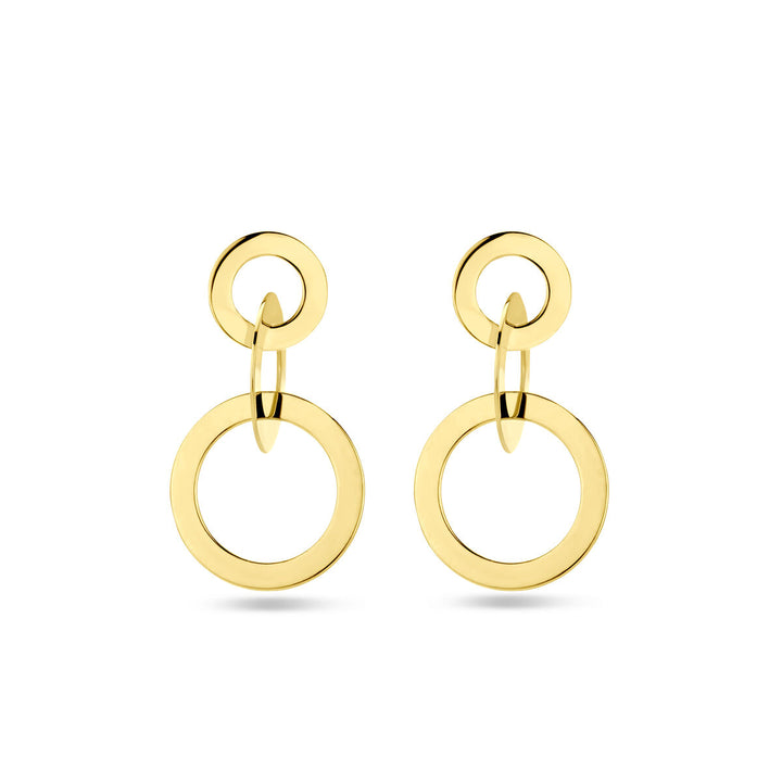 earrings circles 14K yellow gold