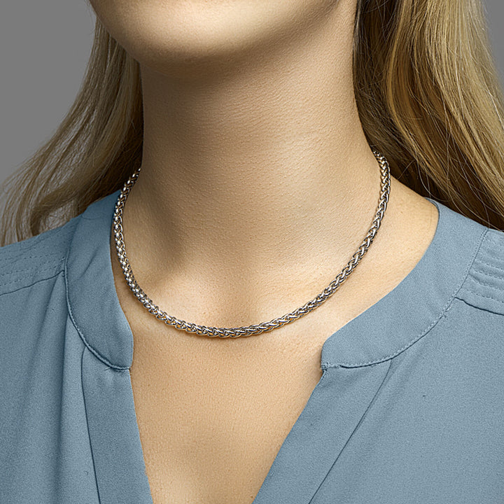 Stalen ketting vossestaart – zilverkleurig