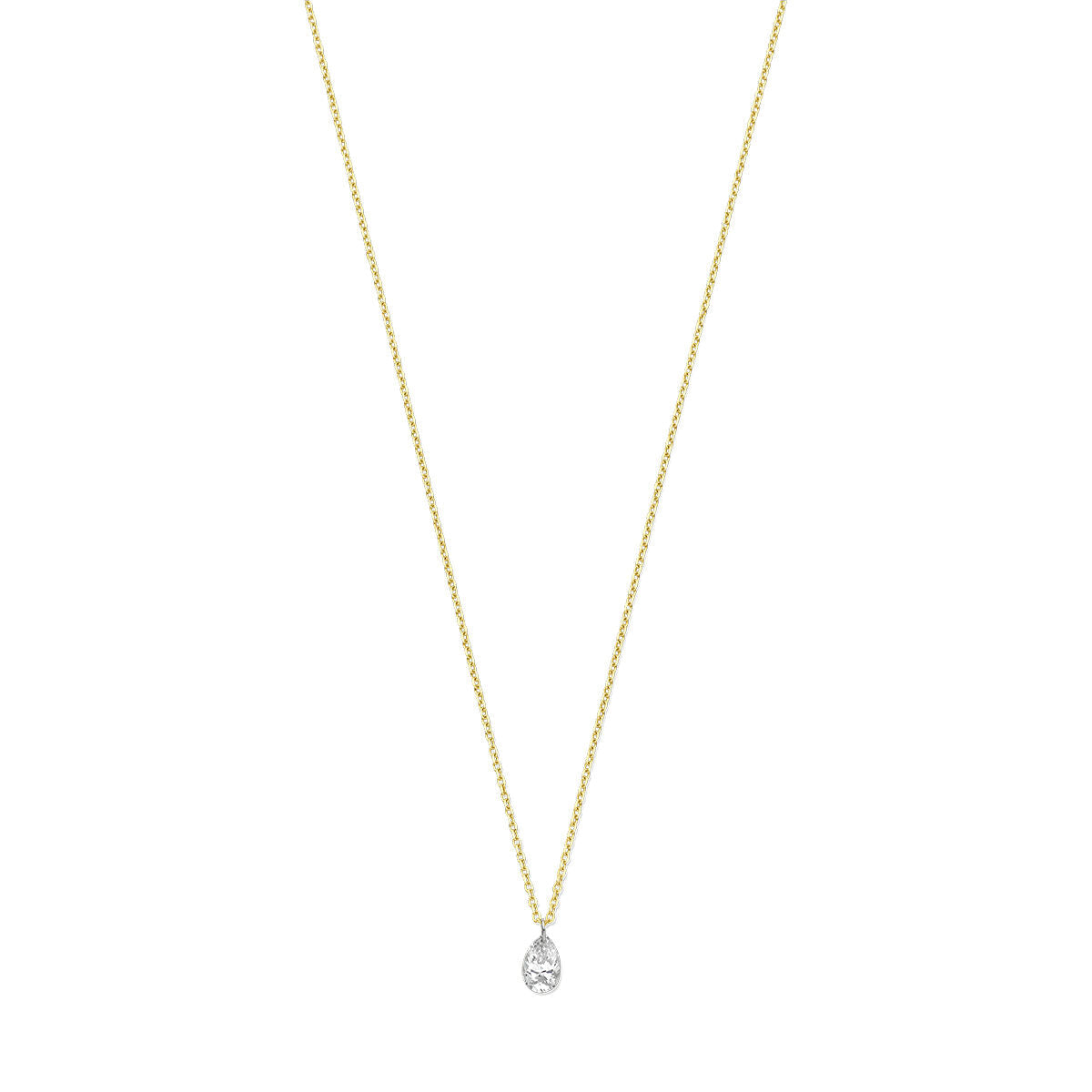 Gouden dames ketting diamant 18K