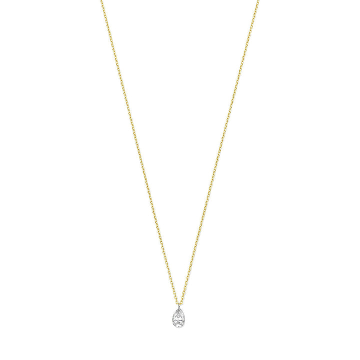Gouden dames ketting diamant 18K