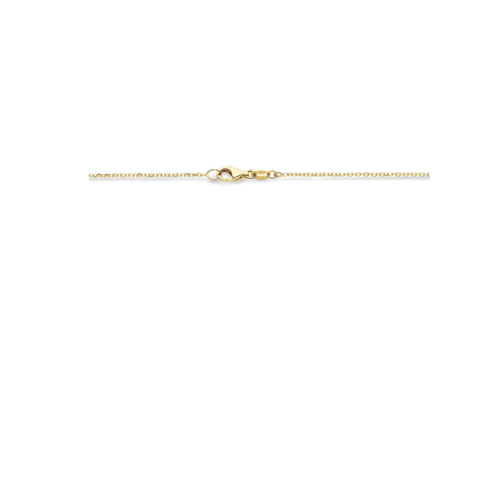 necklace 43 cm poly/matt 14K yellow gold