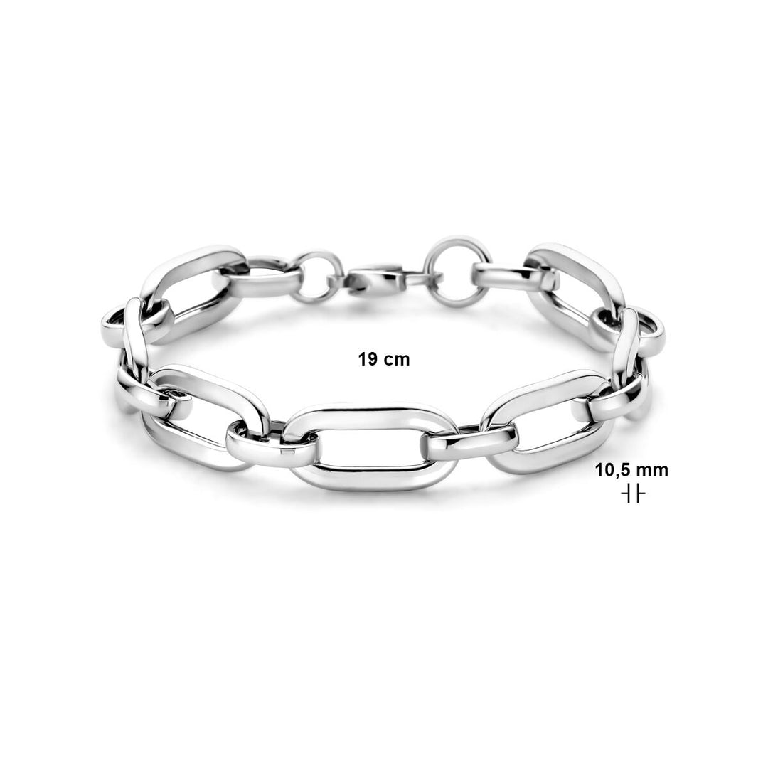 Silver bracelet ladies rhodium plated