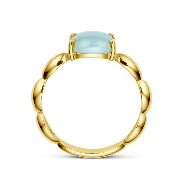 ring aquamarine 14K yellow gold