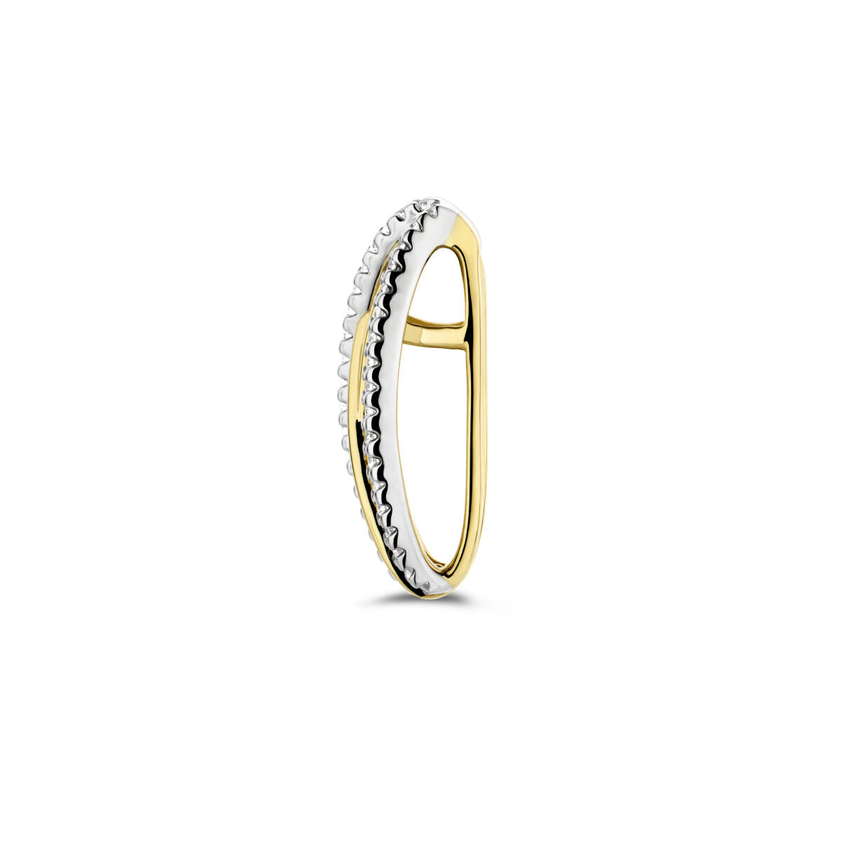 pendant diamond 0.17ct h si 14K bicolor gold yellow/white