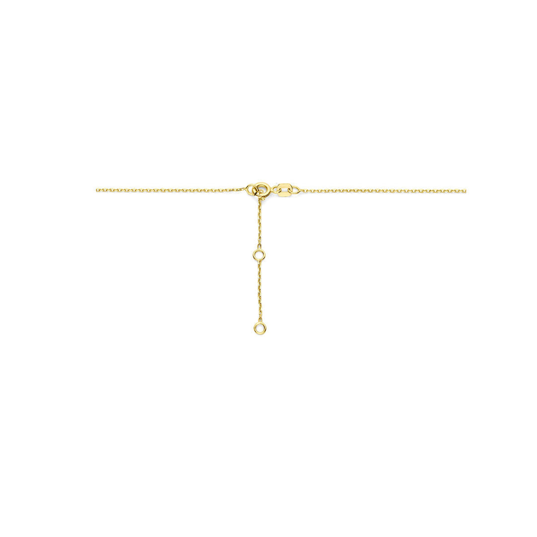 Gold ladies necklace ovals and balls 14K