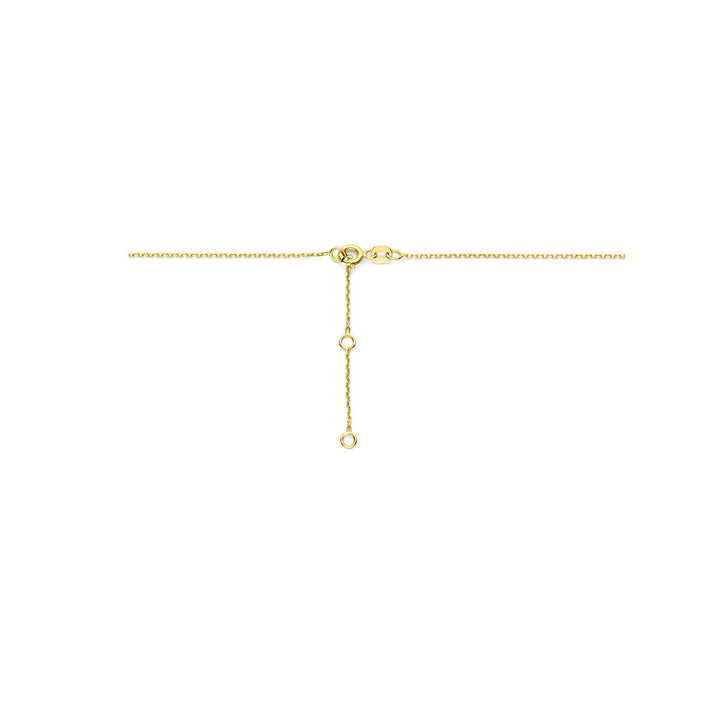 Gold ladies necklace ovals and balls 14K