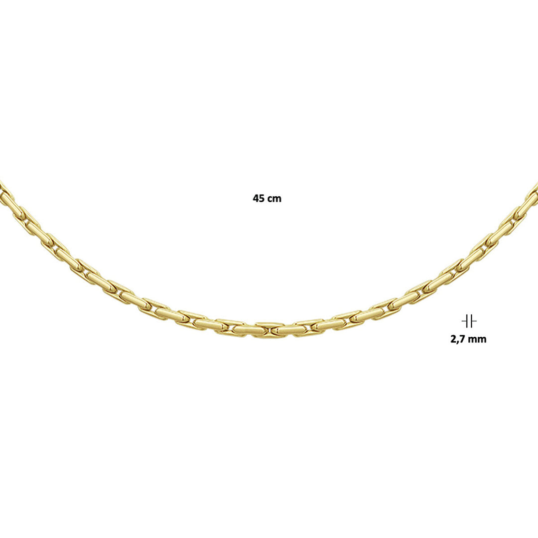 collier cardano 2,7 mm 45 cm 14K geelgoud