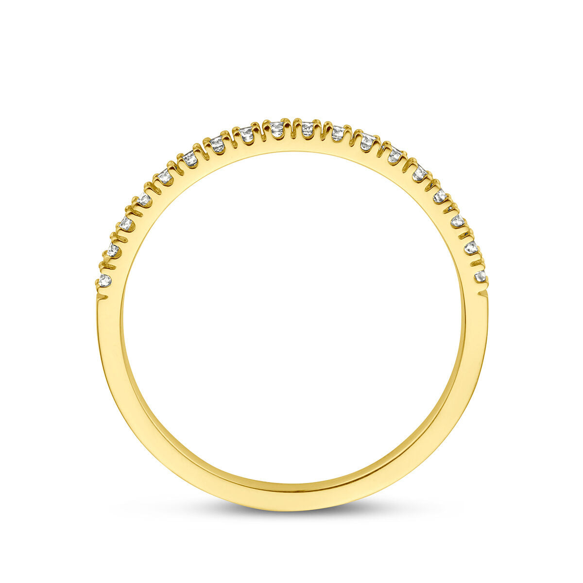 ring diamant 0.20ct h si 14K geelgoud