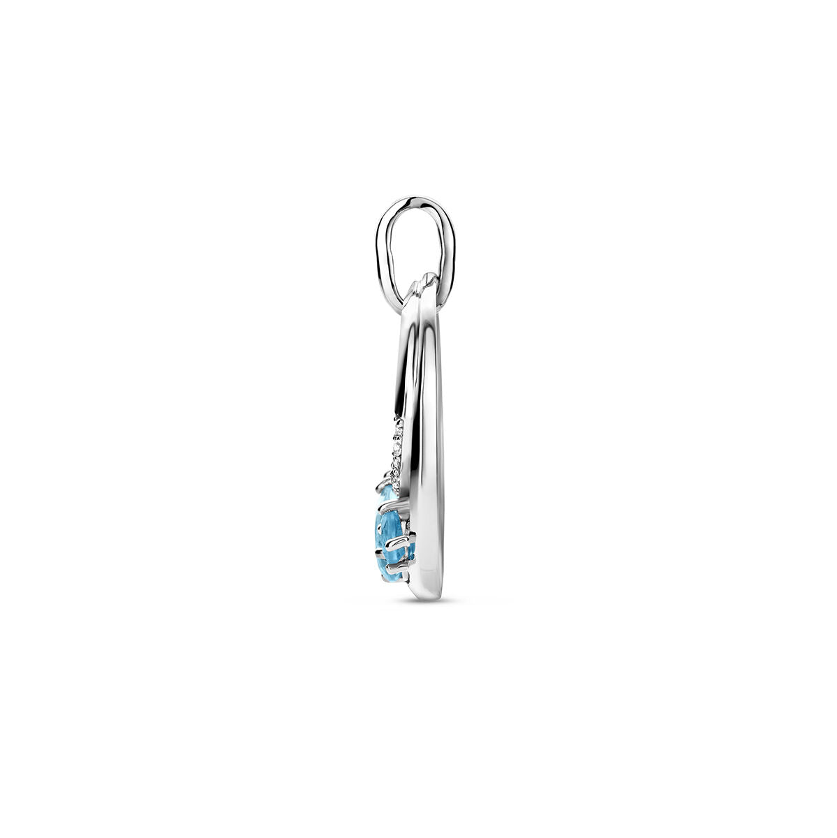 pendant topaz silver rhodium plated