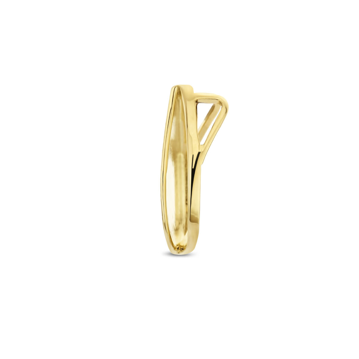 hanger poli/mat 14K geelgoud