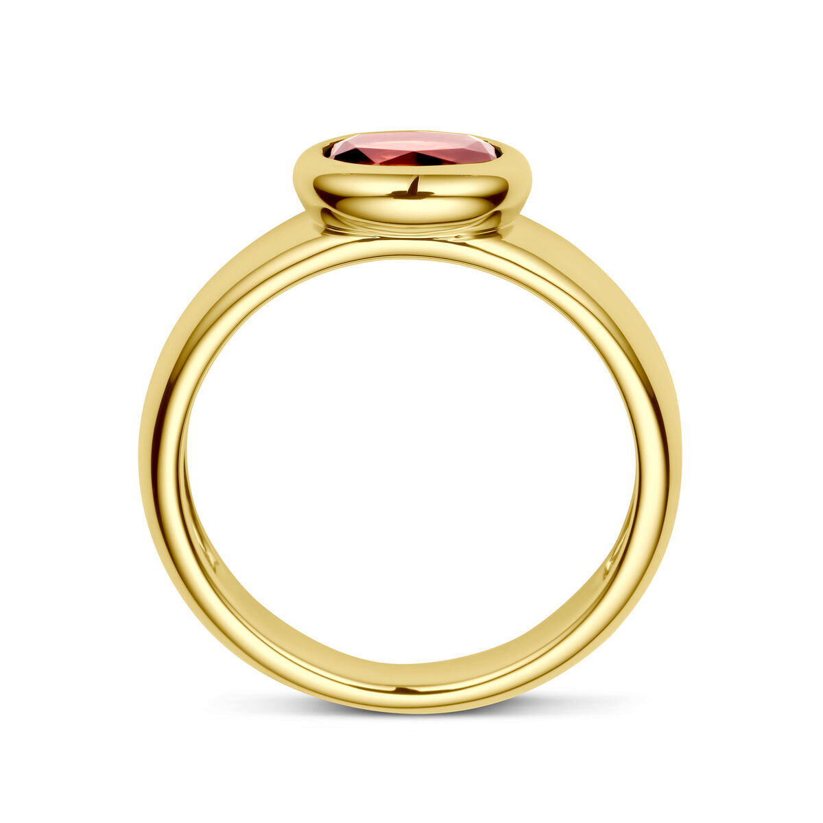 ring granaat 14K geelgoud