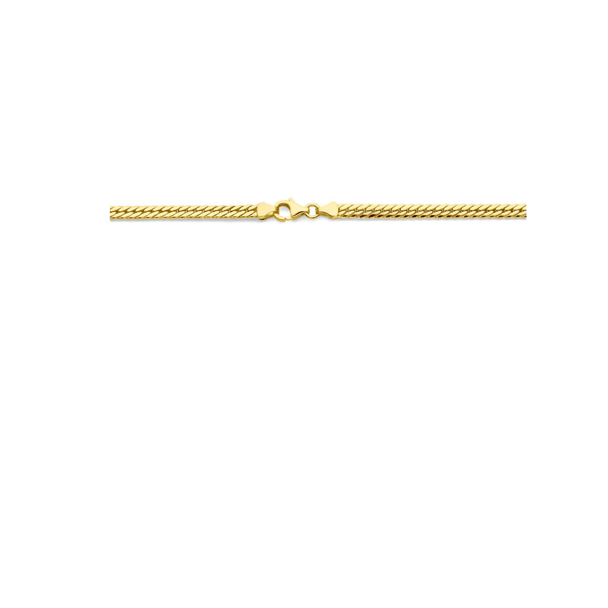 collier gourmette 3,4 mm 43 cm 14K geelgoud